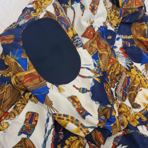 Vintage 80s 90s Womens Native American Southwest Bomber Jacket‎ Hooded Sz M/L - Picture 3 of 12